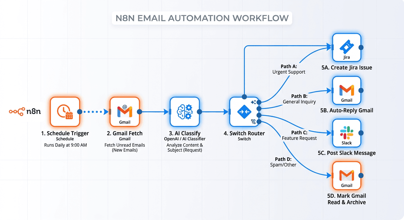 n8n Email Automation: Build an AI-Powered Email Workflow in Under an Hour