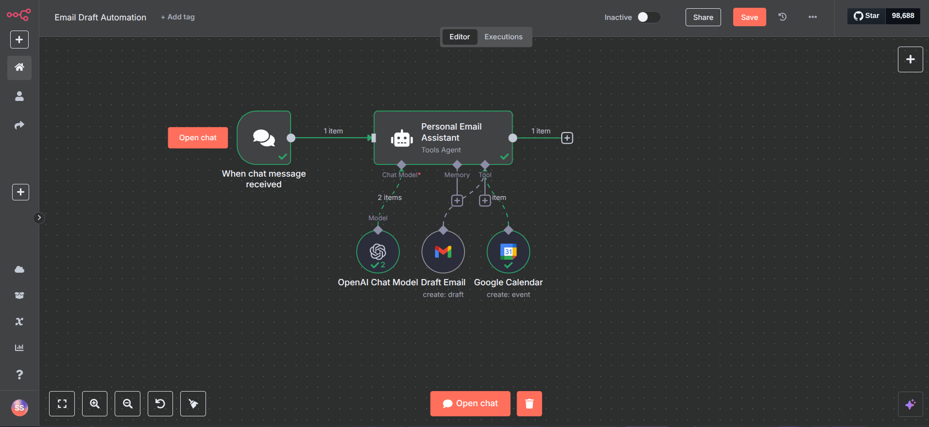Email Automation with n8n, AI Agent, Gmail Drafts, and Google Calendar ...