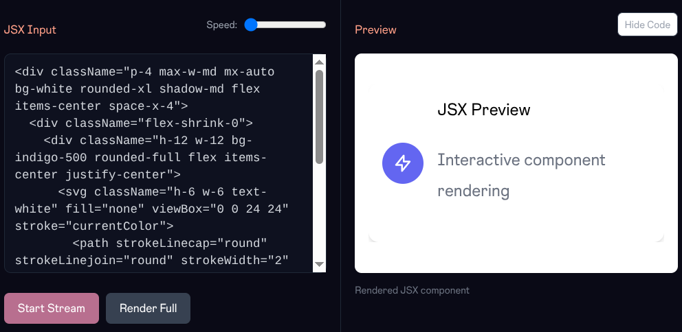 Interactive JSX Previewer for AI Coding Platforms | Maximal Studio